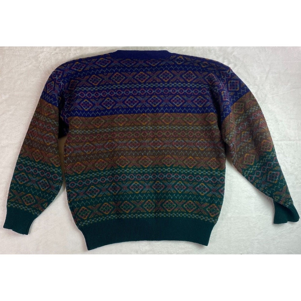 90s Vtg Mens NAUTICA Pullover Sweater Large 100% Cotton Ski Mountain Long Sleeve - Picture 5 of 5
